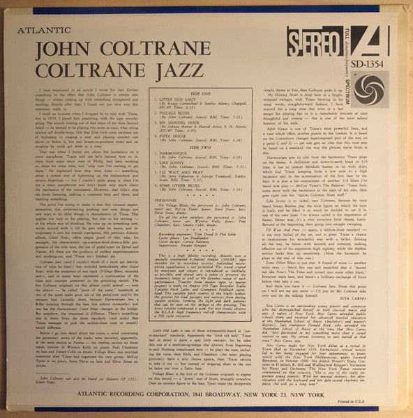 John Coltrane : Coltrane Jazz (LP, Album, RE, 184)
