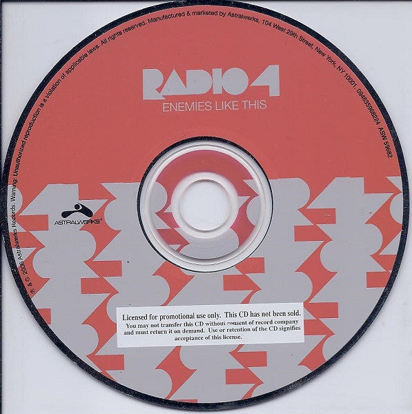 Radio 4 : Enemies Like This (CD, Album, Promo)