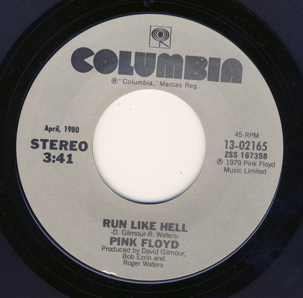 Pink Floyd : Run Like Hell / Comfortably Numb (7", Single, RE, Styrene)