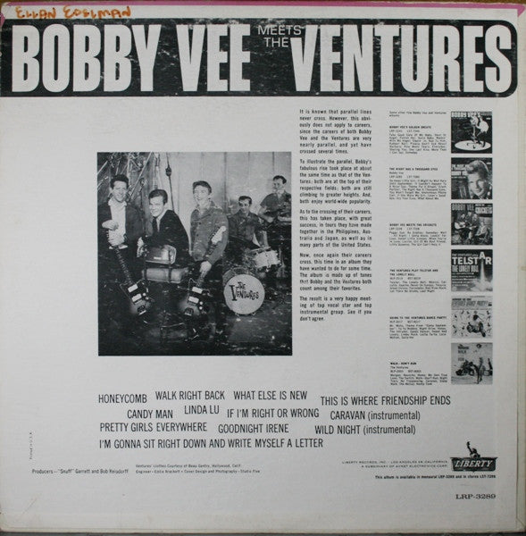 Bobby Vee Meets The Ventures : Bobby Vee Meets The Ventures (LP, Album, Mono, Hol)