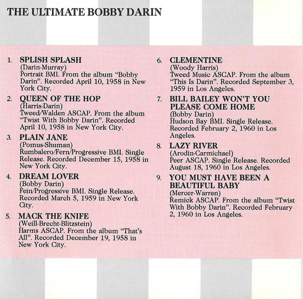 Bobby Darin : The Ultimate Bobby Darin (CD, Comp, RM, RP)