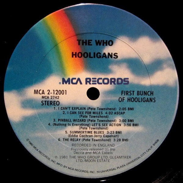 The Who : Hooligans (2xLP, Comp, Club, CRC)