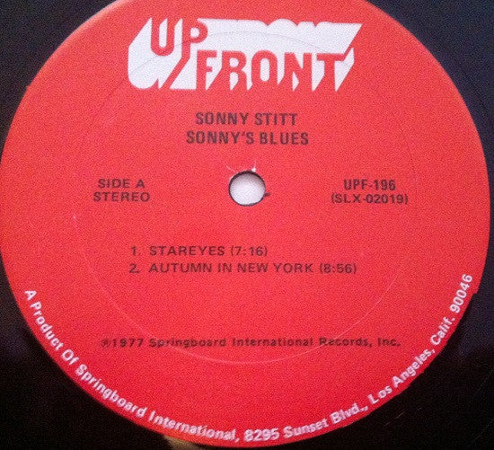 Sonny Stitt : Sonny's Blues (LP, Album)