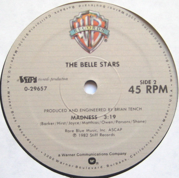 The Belle Stars : Sign Of The Times (Remixed Extended 12" Version) (12", Maxi, All)