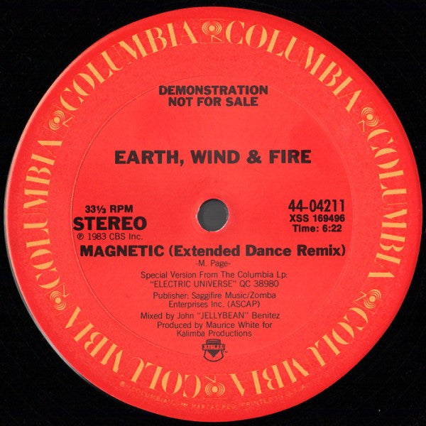 Earth, Wind & Fire : Magnetic (12", Promo)
