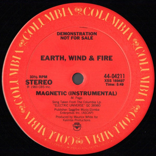 Earth, Wind & Fire : Magnetic (12", Promo)
