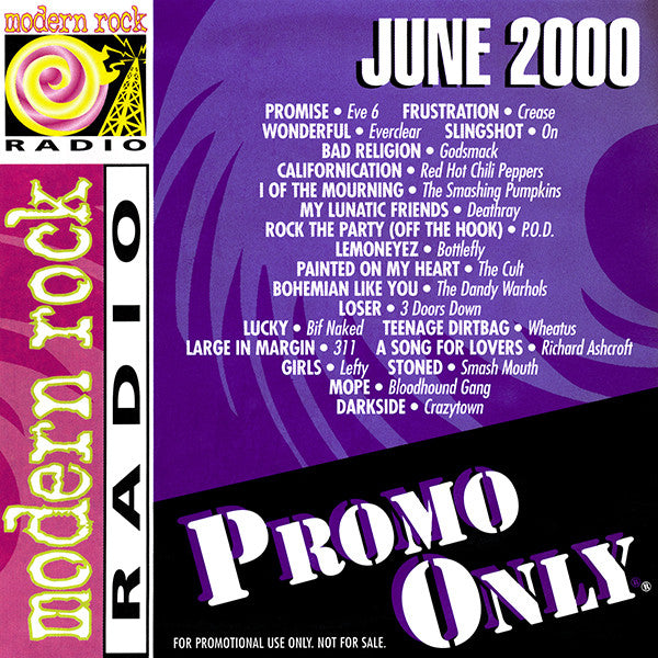 Various : Promo Only Modern Rock Radio: June 2000 (CD, Comp, Promo)
