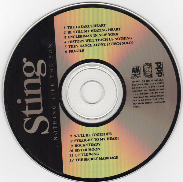 Sting : ...Nothing Like The Sun (CD, Album, Den)