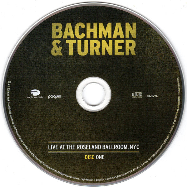 Bachman & Turner : Live At The Roseland Ballroom, NYC (2xCD, Album)