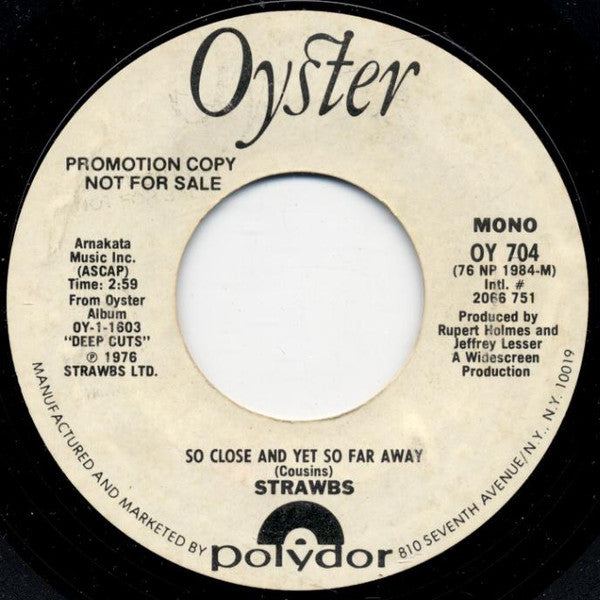 Strawbs : So Close And Yet So Far Away (7", Mono, Promo)