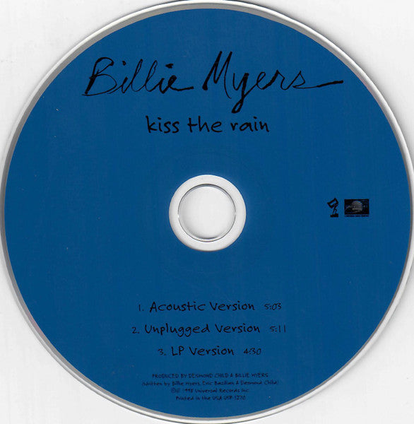 Billie Myers : Kiss The Rain (CD, Single, Promo)