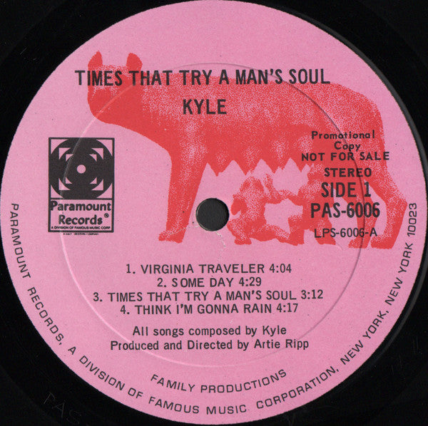 Kyle (8) : Times That Try A Man's Soul (LP, Promo)