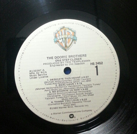 The Doobie Brothers : One Step Closer (LP, Album, Club, RCA)