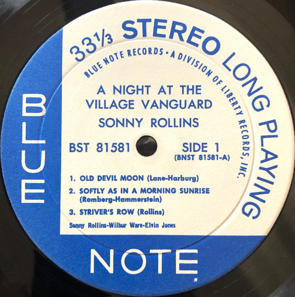Sonny Rollins : A Night At The "Village Vanguard" (LP, Album)
