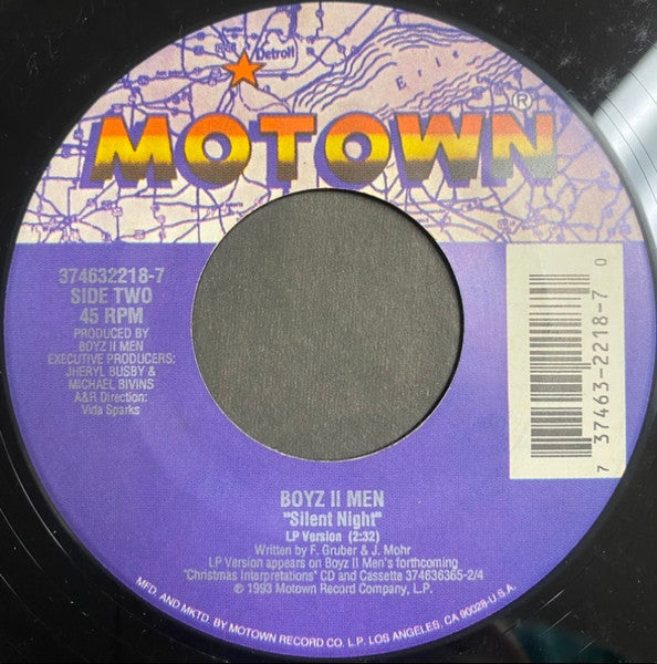 Boyz II Men : Let It Snow / Silent Night (7", Spe)