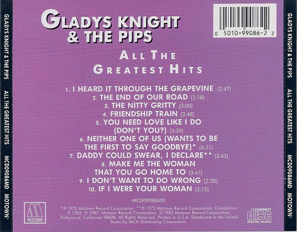 Gladys Knight And The Pips : All The Greatest Hits (CD, Comp)