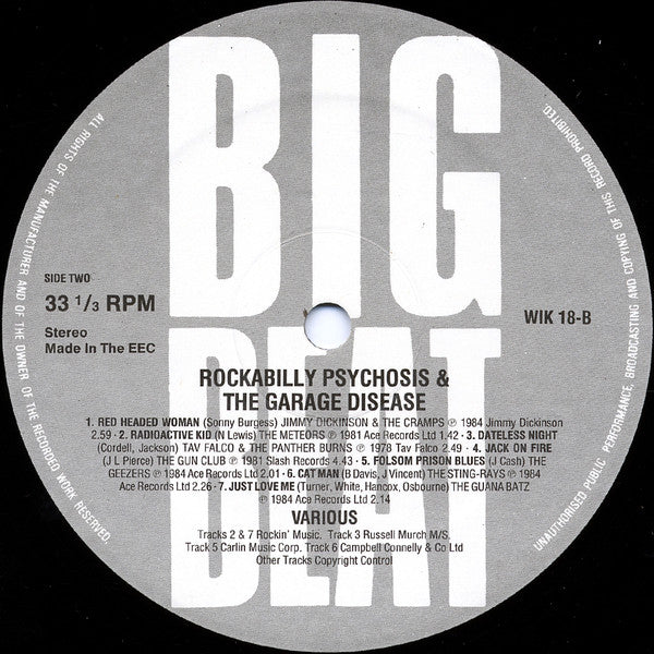 Various : Rockabilly Psychosis And The Garage Disease (LP, Comp, RE)