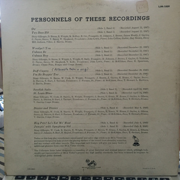 Dizzy Gillespie And His Orchestra : Dizzier And Dizzier (LP, Comp, Mono, Gat)