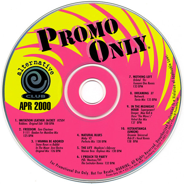 Various : Promo Only Alternative Club April 2000 (CD, Comp, Promo)