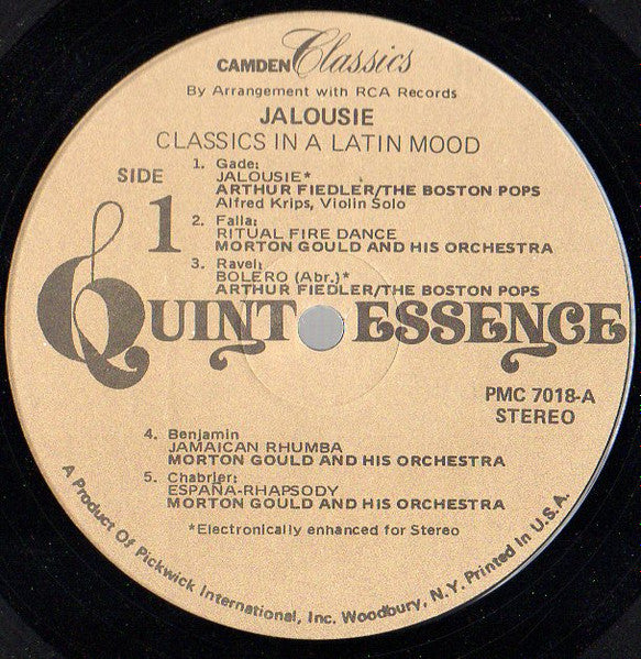 Arthur Fiedler / Boston Pops Orchestra / Morton Gould And His Orchestra : Jalousie (LP, Album, Comp)