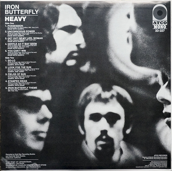 Iron Butterfly : Heavy (LP, Album, Mono, Ltd, RE, RM, 180)