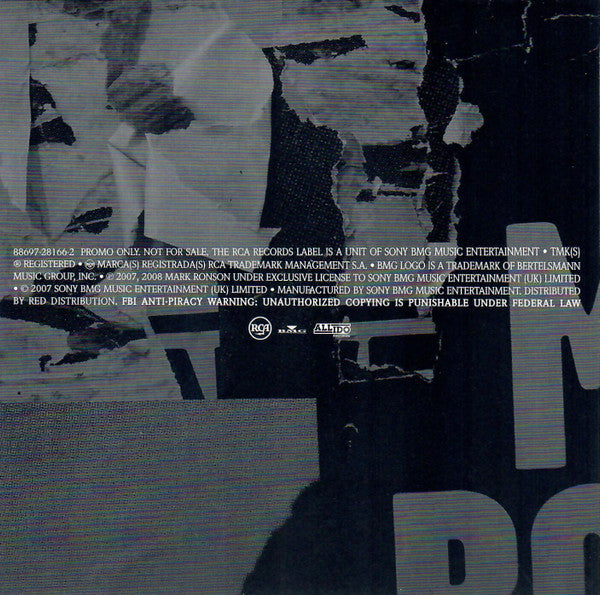 Mark Ronson Featuring Amy Winehouse : Valerie (CD, Single, Promo)