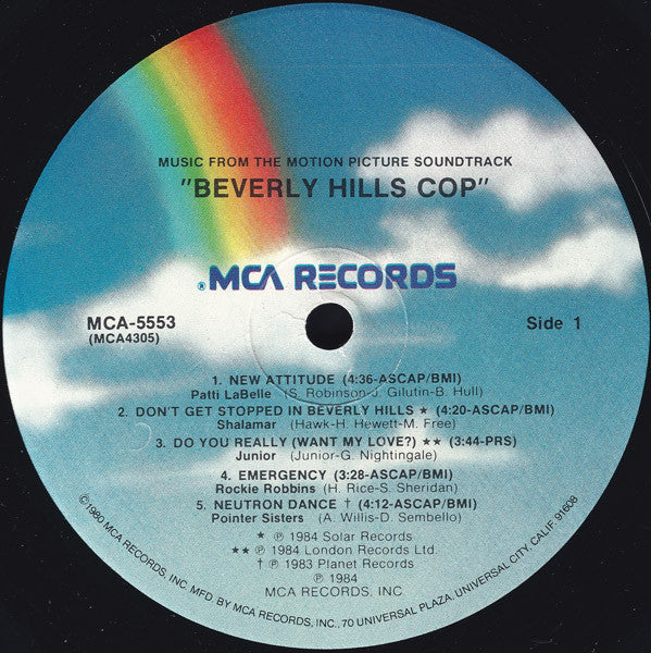 Various : Music From The Motion Picture Soundtrack - Beverly Hills Cop (LP, Comp, Glo)