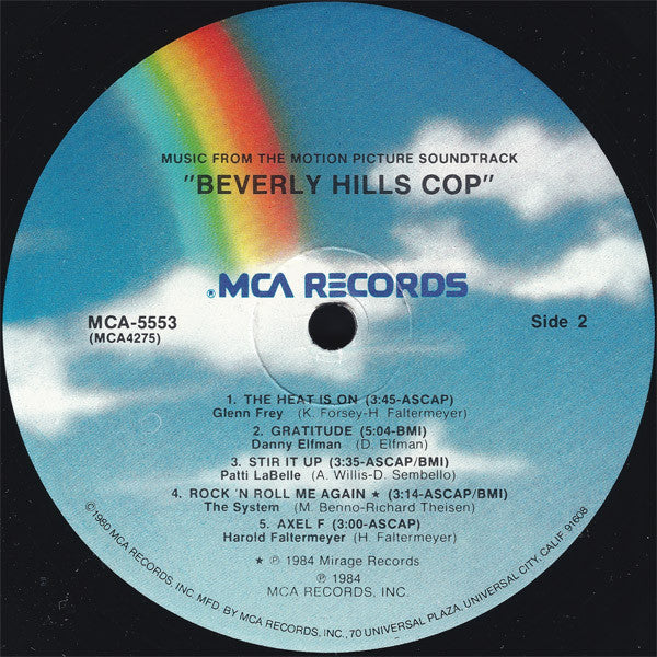 Various : Music From The Motion Picture Soundtrack - Beverly Hills Cop (LP, Comp, Glo)