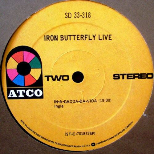 Iron Butterfly : Live (LP, Album, RP, Spe)