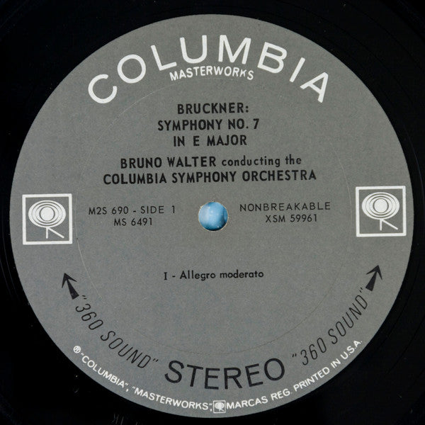 Anton Bruckner / Richard Wagner, Bruno Walter Conducts Columbia Symphony Orchestra : Symphony No. 7 In E Major (Original Version) / Siegfried Idyll; Prelude To "Lohengrin" (2xLP, Album, Gat)