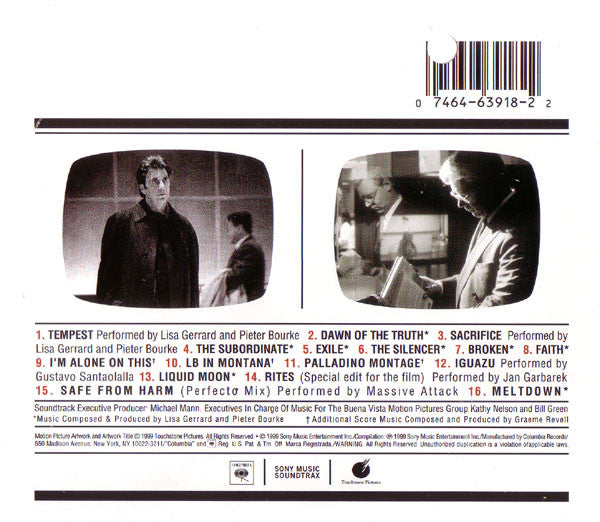 Lisa Gerrard And Pieter Bourke : The Insider (Music From The Motion Picture) (CD, Comp)