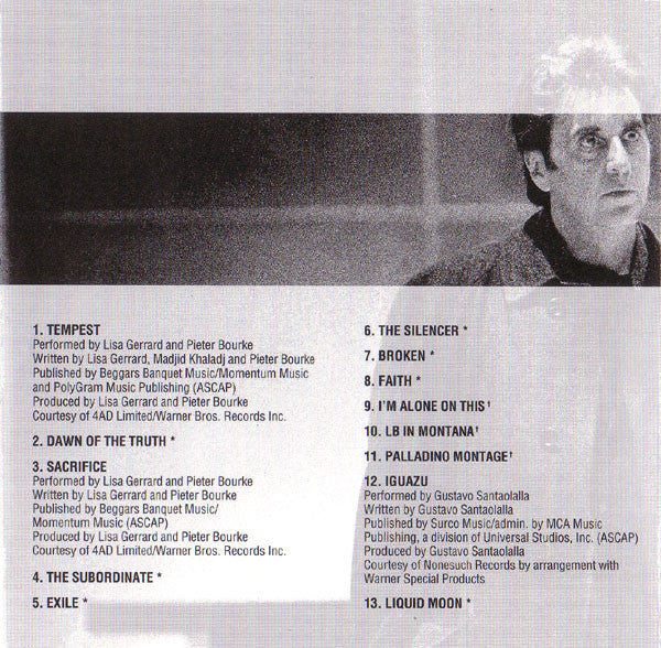 Lisa Gerrard And Pieter Bourke : The Insider (Music From The Motion Picture) (CD, Comp)