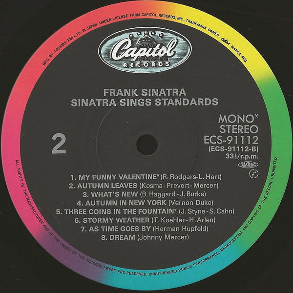 Frank Sinatra : Sinatra Sings Standards (LP, Comp, Mono, RE)