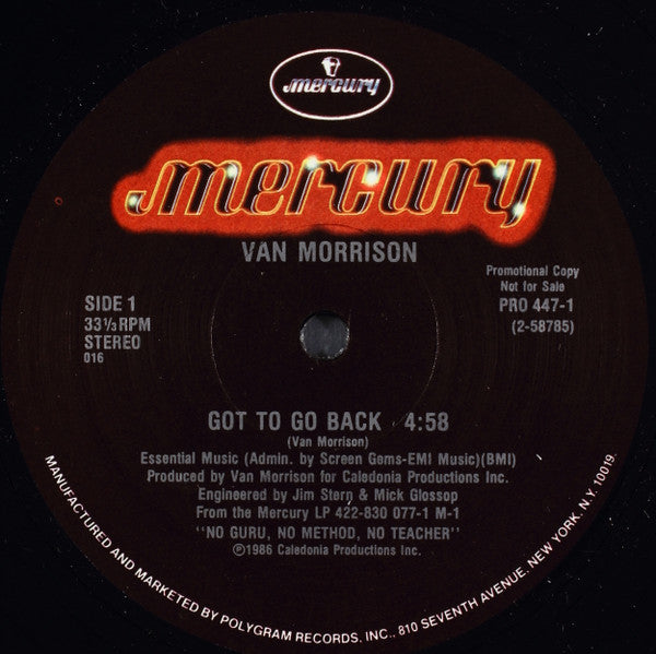 Van Morrison : Got To Go Back (12", Single, Promo)