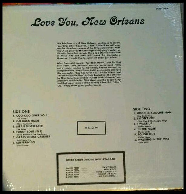 Various : Love You, New Orleans (LP, Comp)