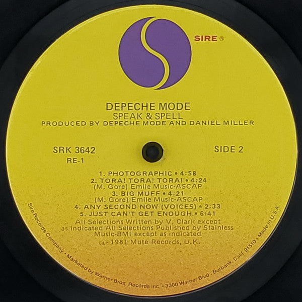 Depeche Mode : Speak & Spell (LP, Album, Jac)