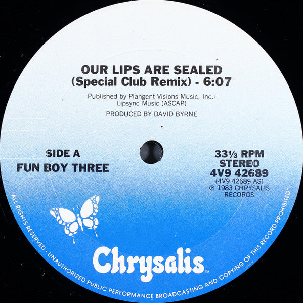 Fun Boy Three : Our Lips Are Sealed (Special Remix Version) (12")