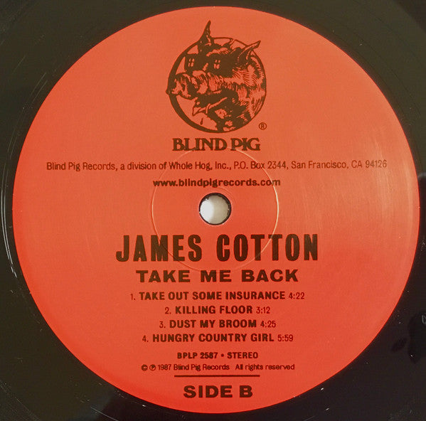 James Cotton : Take Me Back (LP, Album, Ltd, RE, RM, 180)