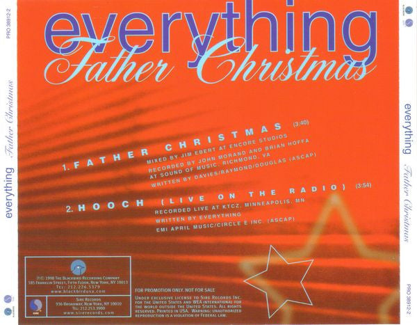 Everything (2) : Father Christmas (CD, Single, Promo)