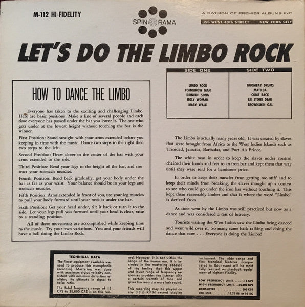 King Prince And The Islanders : Let's Do The Limbo Rock (LP, Album, Mono)