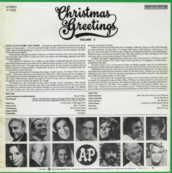 Various : Christmas Greetings Volume 3 (LP, Comp)