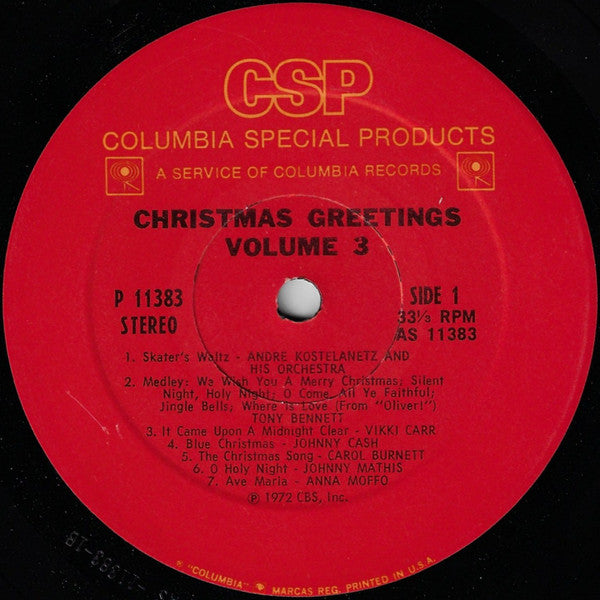 Various : Christmas Greetings Volume 3 (LP, Comp)