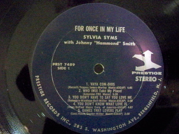 Sylvia Syms : For Once In My Life (LP, Album)