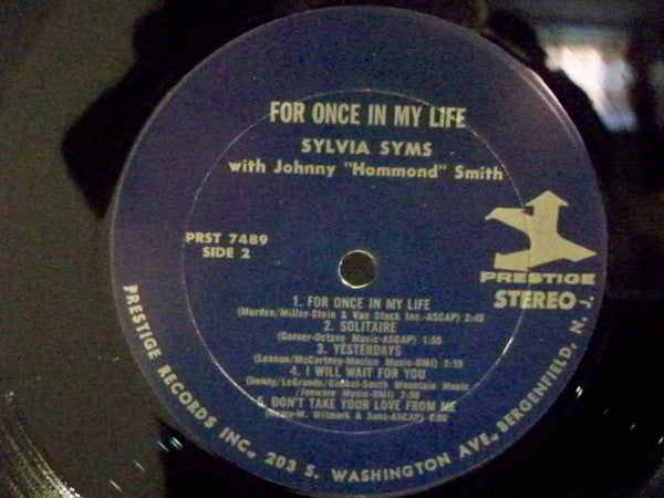 Sylvia Syms : For Once In My Life (LP, Album)