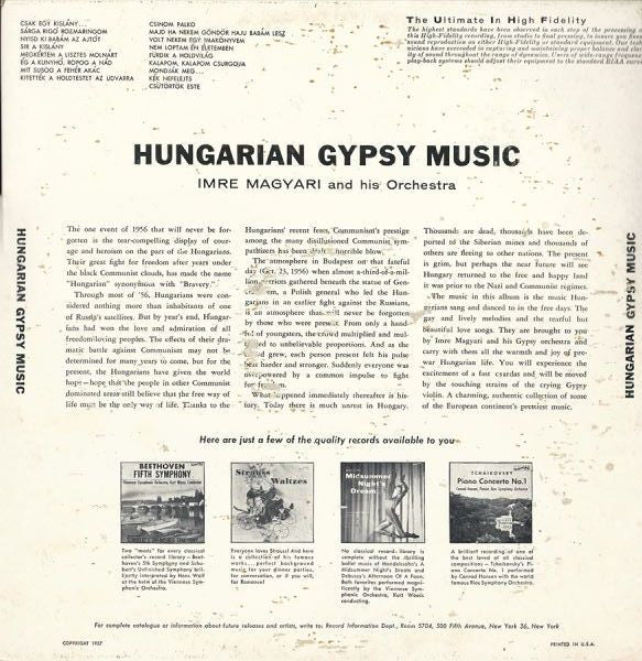 Imre Magyari And His Gypsy Orchestra : Hungarian Gypsy Music (LP, Album)