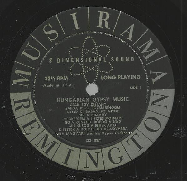 Imre Magyari And His Gypsy Orchestra : Hungarian Gypsy Music (LP, Album)