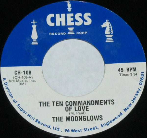 The Moonglows : The Ten Commandments Of Love (7", RE)