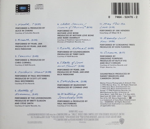 Various : Singles - Original Motion Picture Soundtrack (CD, Comp, RP)