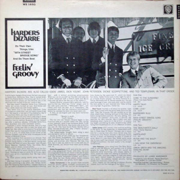 Harpers Bizarre : Feelin' Groovy (LP, Album)