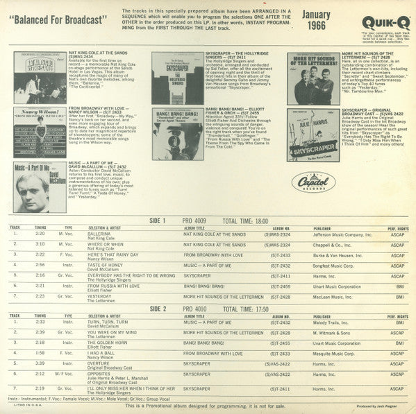 Various : Capitol Pops! Great New Releases From The Sound 'Capitol' Of The World (LP, Album, Promo)